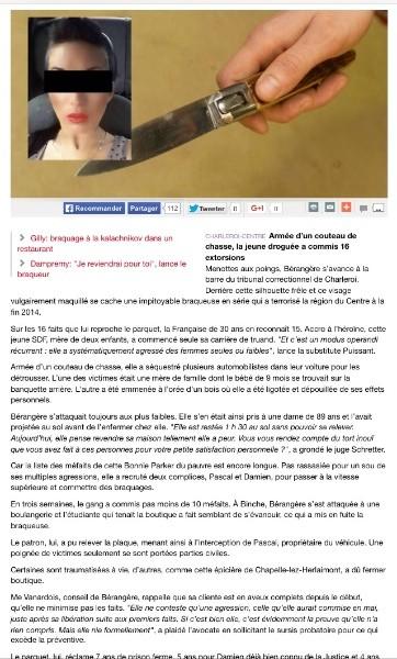  Une jeune femme poursuivie pour 16 braquages près de Charleroi
