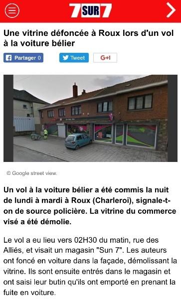 Un vol de voiture suivi d'un… vol-bélier en pleine nuit près de Charleroi!