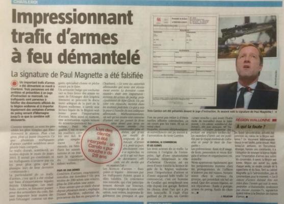 Gros trafic d'armes démantelé à Charleroi