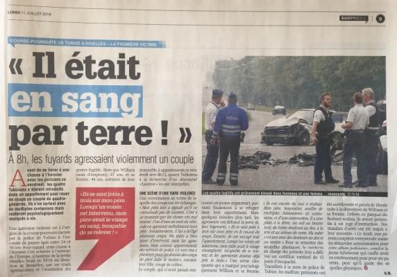 Une agression violente à Tubize, une course-poursuite et un crash à Nivelles