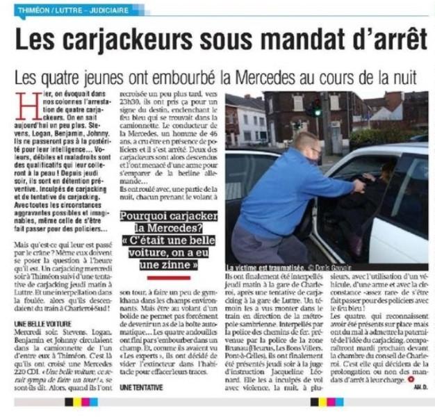Quatre carjackeurs ont… embourbé la Mercedes qu'ils avaient volée 